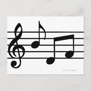 Carte Postale Notes musicales