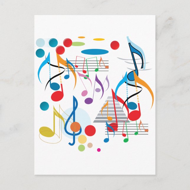Carte Postale Notes musicales (Devant)