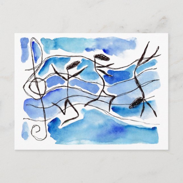 Carte Postale Notes musicales Come to Life La musique ajoute de  (Devant)