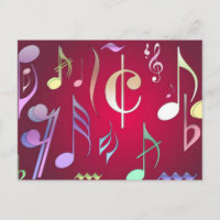 Notes musicales de couleur