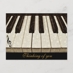 Carte Postale Notes musicales et touches_