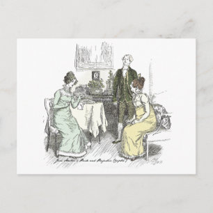 Carte Postale Notes Netherfield - Jane Austen Pride & Prejudice