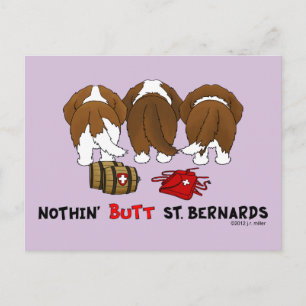 Carte Postale Nothin' Butt St Bernards