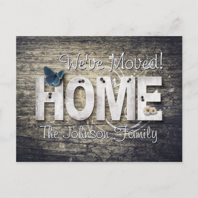 Carte Postale Notification de déplacement Nouvelle adresse Rusti (Devant)