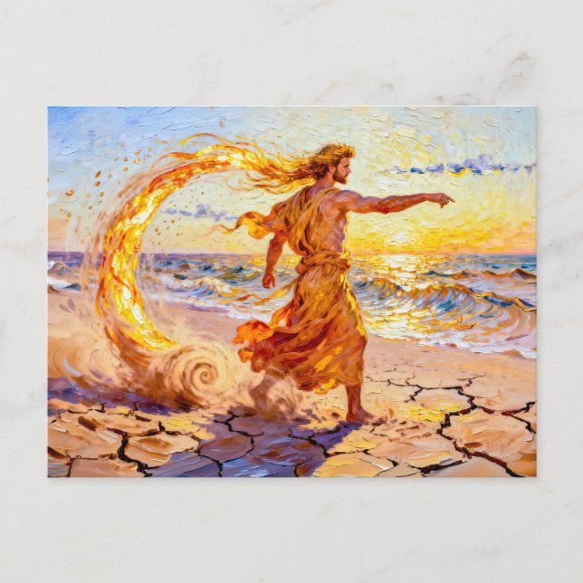 Carte Postale Notos God of the Southern Wind from Greek Mytholog (Devant)