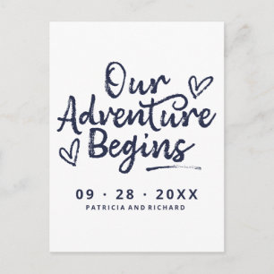 Carte Postale Notre aventure commence Enregistrez la date Non ph