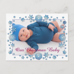 Carte Postale Notre bébé de Noël, Faire-part de naissance