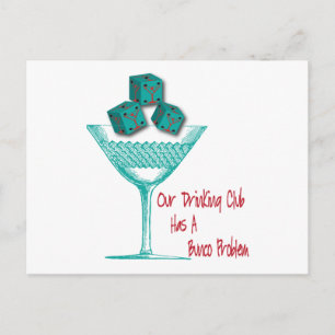 Carte Postale Notre Club De Boissons A Un Problème De Bunco