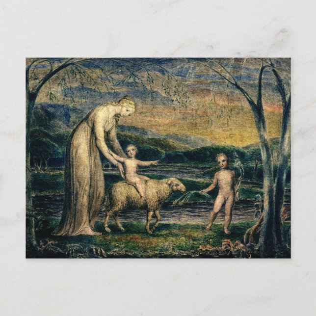 Carte Postale Notre-Dame avec l'enfant Jésus et Saint Jean (Devant)