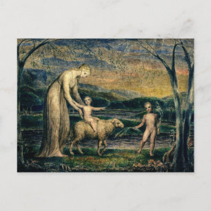 Carte Postale Notre-Dame avec l'enfant Jésus et Saint Jean