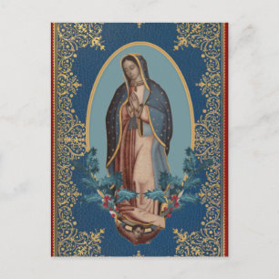 Carte Postale Notre-Dame de Guadalupe Vierge Marie Feliz Navidad