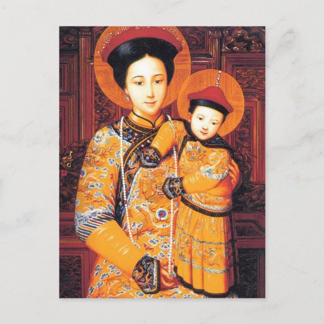 Carte Postale Notre-Dame de la Chine (中 华 圣 母, 中 聖 華) Vierge chi (Devant)
