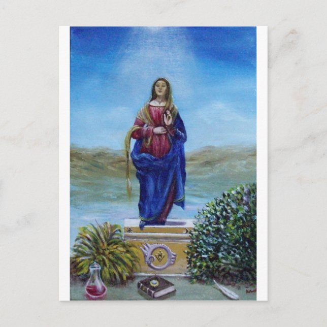 Carte Postale NOTRE DAME DE LA LUMIÈRE Vierge de l'Immaculée Con (Devant)