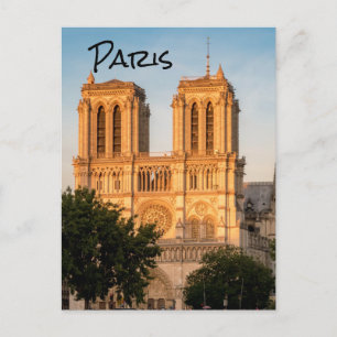 Carte Postale Notre Dame de Paris à l'Heure d'or - Paris, France