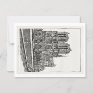 Carte postale Notre Dame de Paris + Enveloppe