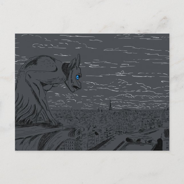 Carte Postale Notre Dame Gargoyle (Devant)
