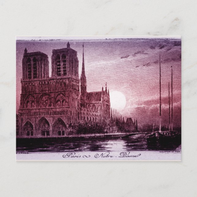 Carte Postale Notre Dame Paris (Devant)