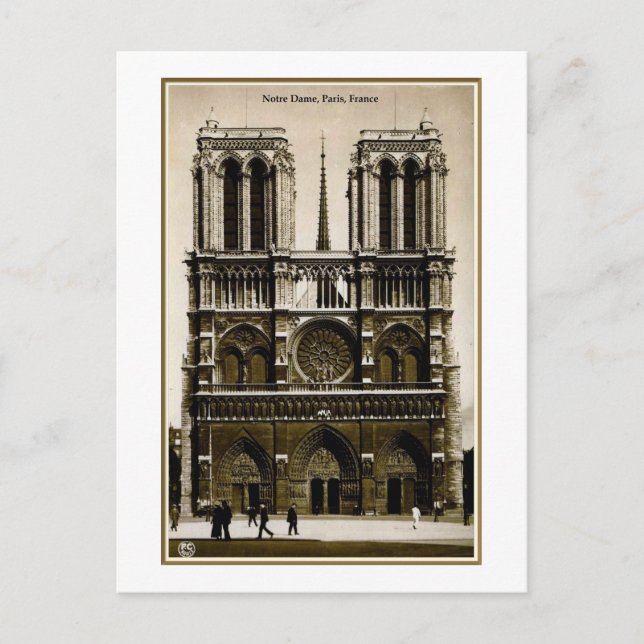 Carte Postale Notre Dame, Paris, France, Vintage (Devant)