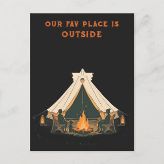 Carte Postale Notre Endroit Préféré Est À L'Extérieur | Style Qu
