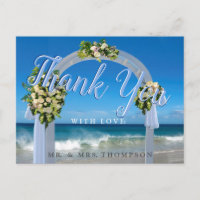 Notre mariage sur la plage Merci