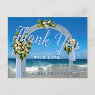 Carte Postale Notre Merci de Mariage Plage