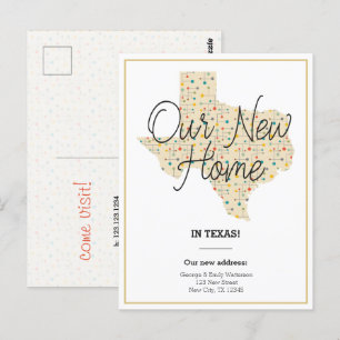Carte Postale Notre Nouveau Chez-Soi - Annonce de Déménagement a