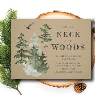 Carte Postale Notre nouveau cou des bois Faire-part de déplace