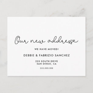 Carte Postale Notre nouvelle adresse Cute faire-part mobile