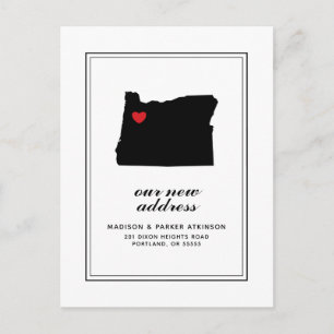 Carte Postale Notre nouvelle adresse dans OR Marquer votre vil