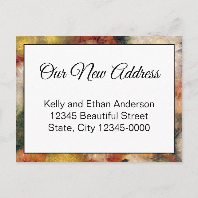 Carte Postale Notre nouvelle adresse Floral Moving Faire-part (Devant)