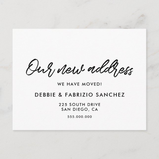 Carte Postale Notre nouvelle adresse Moderne faire-part (Devant)