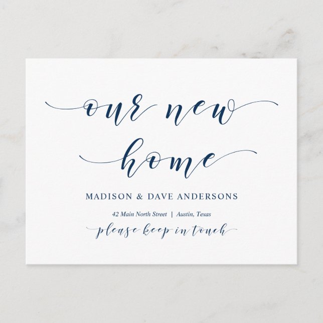 Carte Postale Notre nouvelle adresse résidentielle, Faire-part m (Devant)