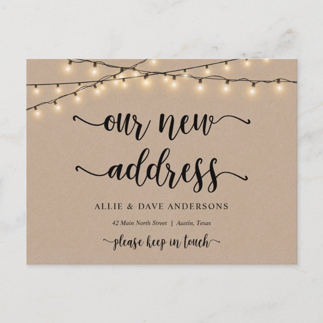 Carte Postale Notre nouvelle adresse résidentielle, Faire-part m (Devant)