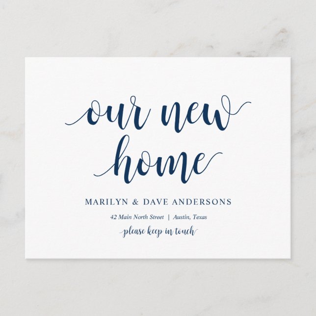 Carte Postale Notre nouvelle adresse résidentielle, Faire-part m (Devant)