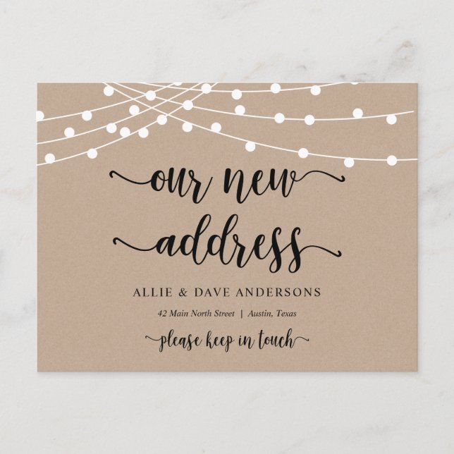 Carte Postale Notre nouvelle adresse résidentielle, Faire-part m (Devant)