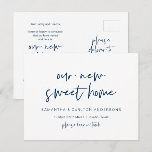 Carte Postale Notre nouvelle annonce de l'adresse Sweet Home, Po