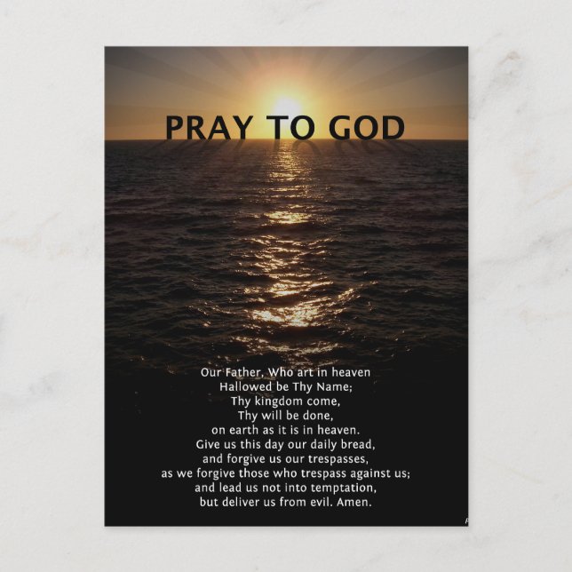 Carte Postale Notre Père Prière (Devant)