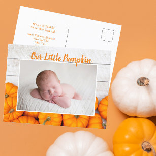 Carte Postale Notre Petit Citrouille Thanksgiving Photo Nouveau-