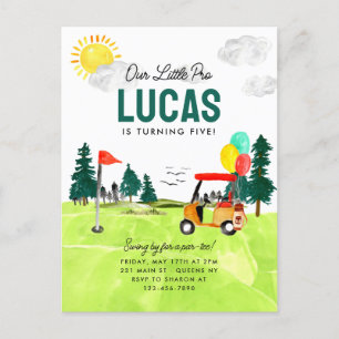 Carte Postale Notre Petit Pro Swing Parte-tee Kids Golf Annivers