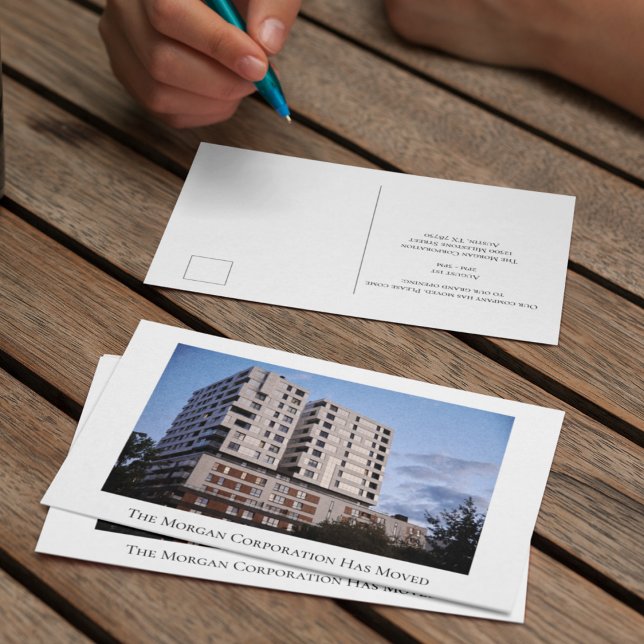 Carte Postale Notre Société A Déménagé Des Bureaux Personnalisés (Créateur téléchargé)