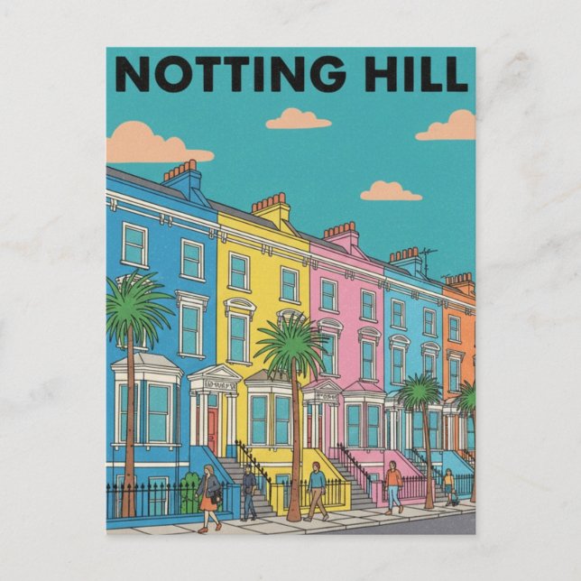 Carte Postale Notting Hill Londres (Devant)