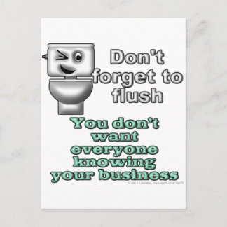 Carte Postale N'oublie pas de vider. Vous ne voulez pas que tout