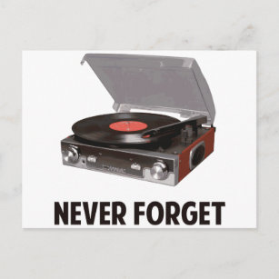 Carte Postale N'oubliez jamais les joueurs de disques vinyles
