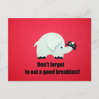 Carte Postale N'oubliez pas de prendre un bon petit-déjeuner !