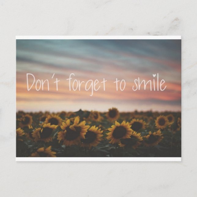 Carte Postale N'oubliez pas de sourire (Devant)