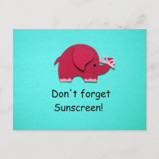Carte Postale N'oubliez pas la crème solaire !