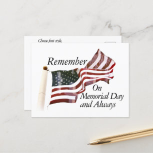 Carte Postale N'oubliez pas le Memorial Day
