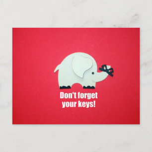 Carte Postale N'oubliez pas vos clés !