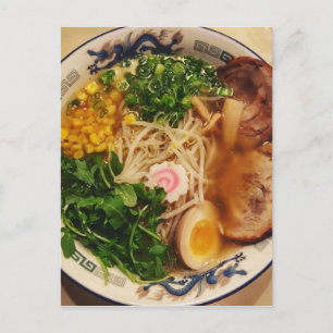Carte Postale Nouilles de Ramen de porc