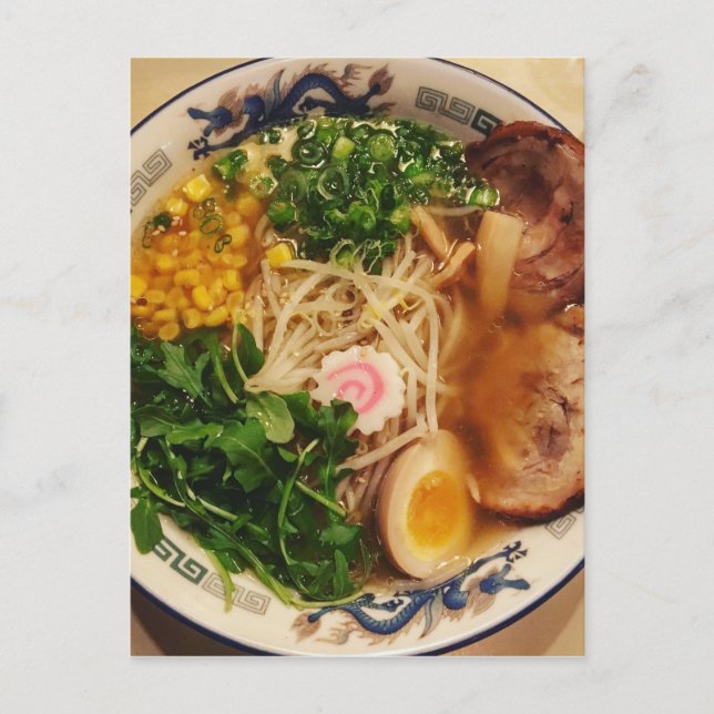 Carte Postale Nouilles de ramen de porc (Devant)